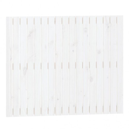 Sengegavl 108x3x90 cm massivt fyrretræ hvid