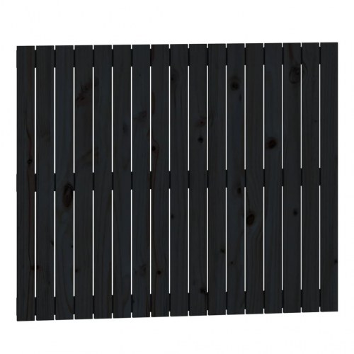 Sengegavl i massivt fyrretræ 108 x 3 x 90 cm - sort