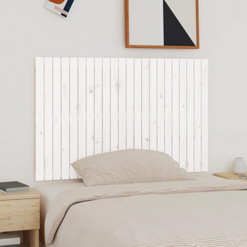 Sengegavl 140 x 3 x 90 cm i massivt fyrretræ - hvid
