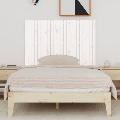 Sengegavl 140 x 3 x 90 cm i massivt fyrretræ - hvid