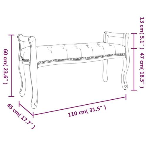 Bænk 110x45x60 cm hør