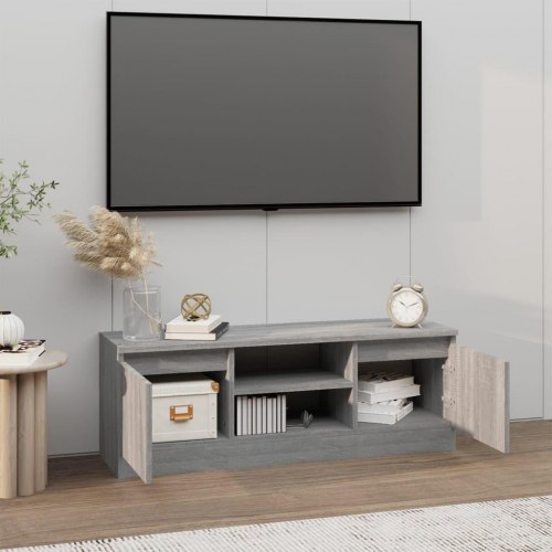 Tv-bord med låger 102×30×36 cm - grå sonoma-eg