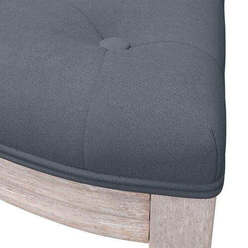 Bænk 110,5x45x49 cm velour mørkegrå