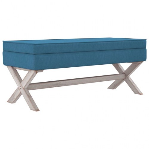 Opbevaringsskammel 110x45x49 cm velour blå
