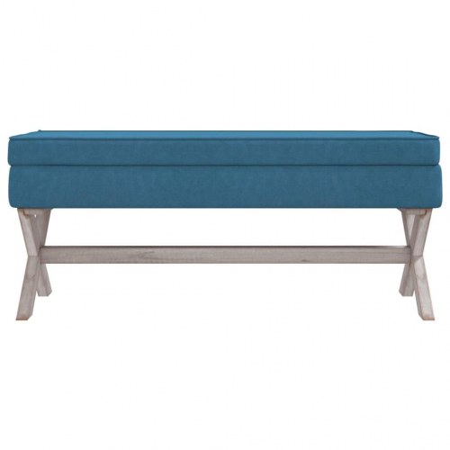 Opbevaringsskammel 110x45x49 cm velour blå