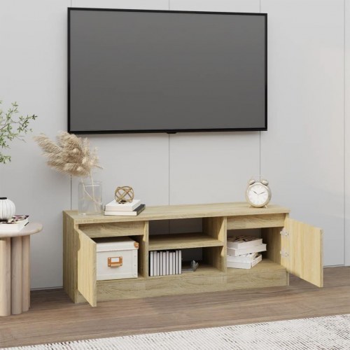 Tv-bord med låge 102×30×36 cm - sonoma-eg