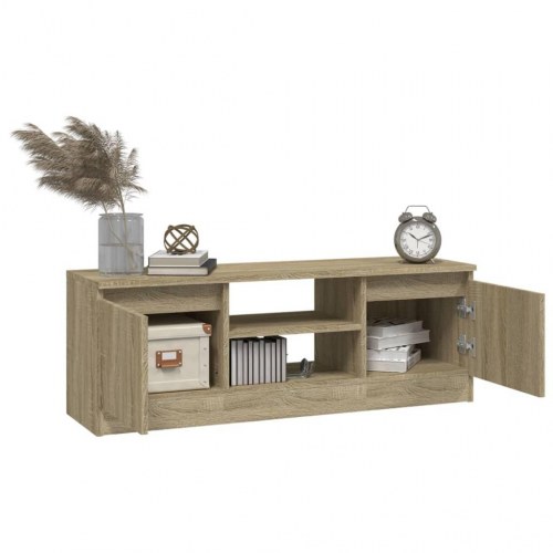 Tv-bord med låge 102×30×36 cm - sonoma-eg