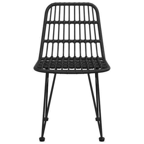 Havestole 2 stk. 48x62x84 cm polyrattan sort