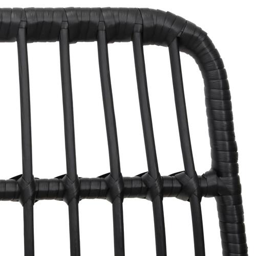 Havestole 2 stk. 48x62x84 cm polyrattan sort