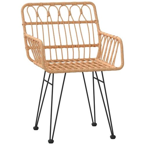 Havestole 2 stk. med armlæn 56x64x80 cm polyrattan