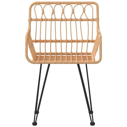 Havestole 2 stk. med armlæn 56x64x80 cm polyrattan
