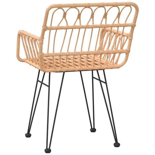 Havestole 2 stk. med armlæn 56x64x80 cm polyrattan