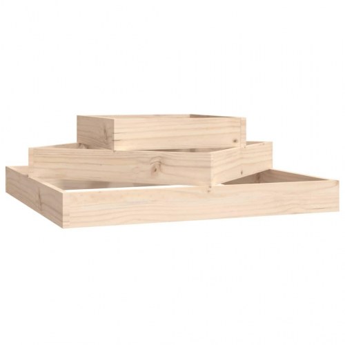 Plantekasse i massivt fyrretræ - 83 x 83 x 27 cm