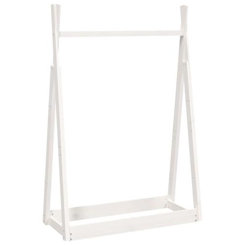 Tøjstativ 100x45x150 cm massivt fyrretræ hvid