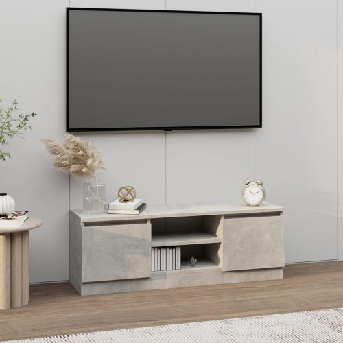 Tv-bord med låge 102×30×36 cm - betongrå