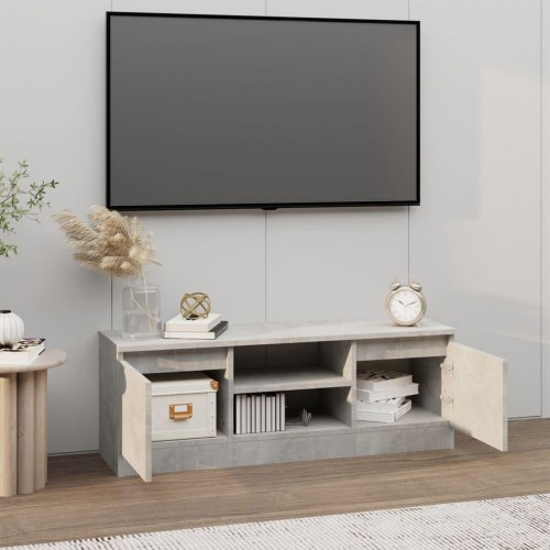 Tv-bord med låge 102×30×36 cm - betongrå