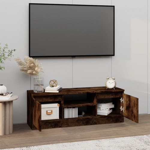 Tv-bord med låge 102x30x36 cm røget egetræsfarve