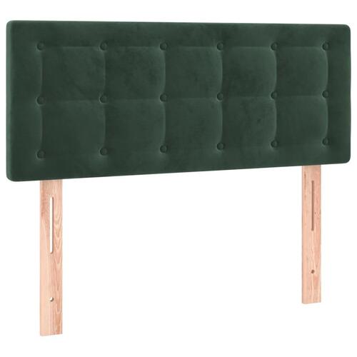 Kontinentalseng med madras 90x190 cm fløjl mørkegrøn