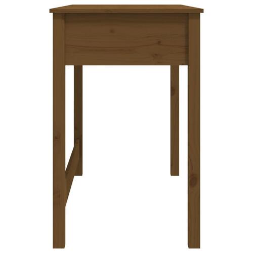 Skrivebord med skabe 100x50x78 cm massivt fyrretræ gyldenbrun