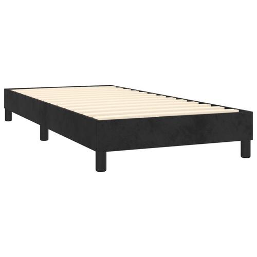 Kontinentalseng med madras 90x190 cm fløjl sort