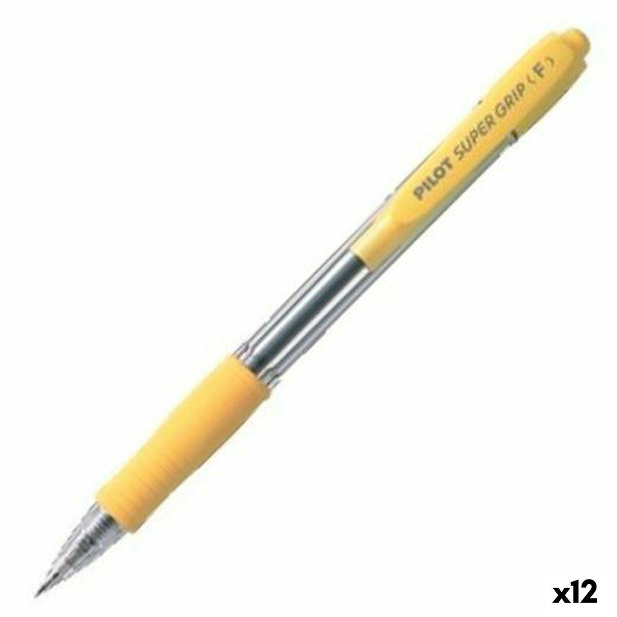 Kuglepen Pilot Supergrip Gul 0,4 mm (12 enheder)