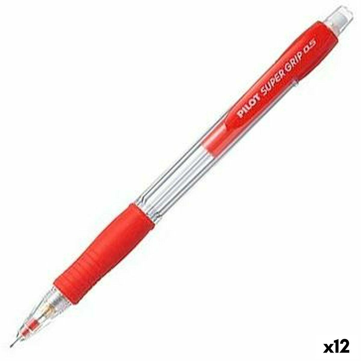 Pilot Super Grip stiftholder rød 0,5 mm - 12 stk.