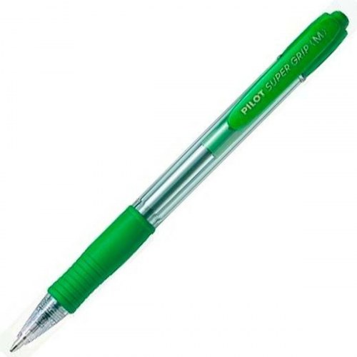 Pilot Supergrip kuglepen - grøn, 0,4 mm (12 stk.)