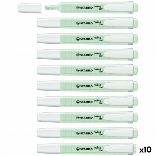 Fluorescerende markør Stabilo Swing Cool Mint 10 Dele