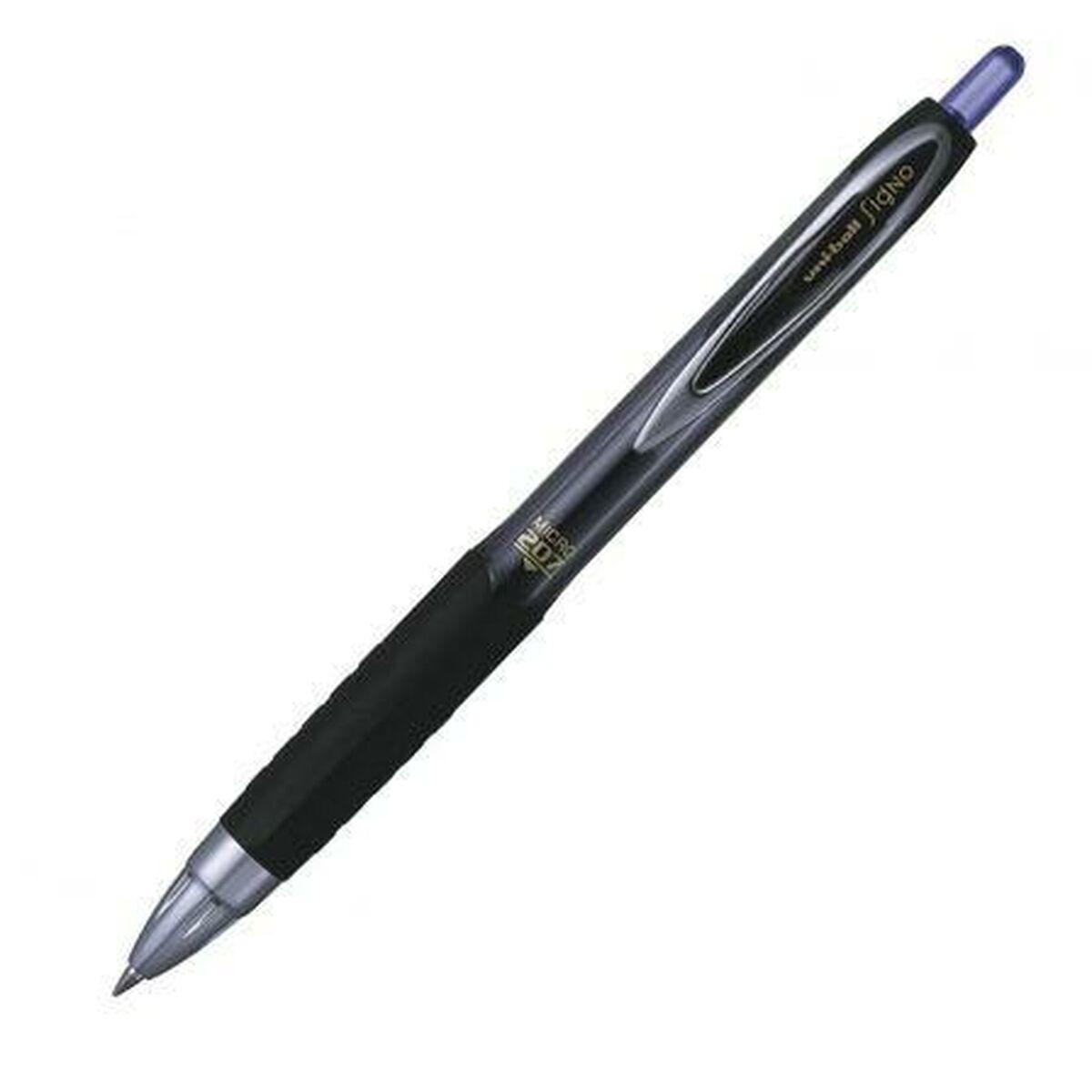 Billede af Pen med flydende blæk Uni-Ball Rollerball Signo UM-207 Blå 0,4 mm (12 Dele)