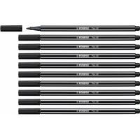 Markør Stabilo Pen 68 Sort (10 Dele)