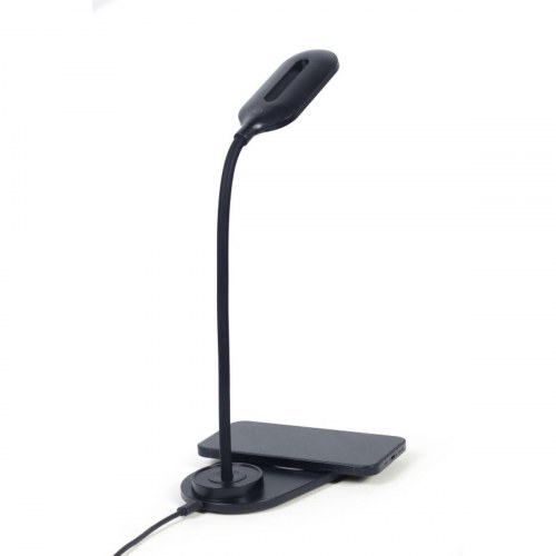 Bordlampe med trådløs oplader GEMBIRD TA-WPC10-LED-01 - sort