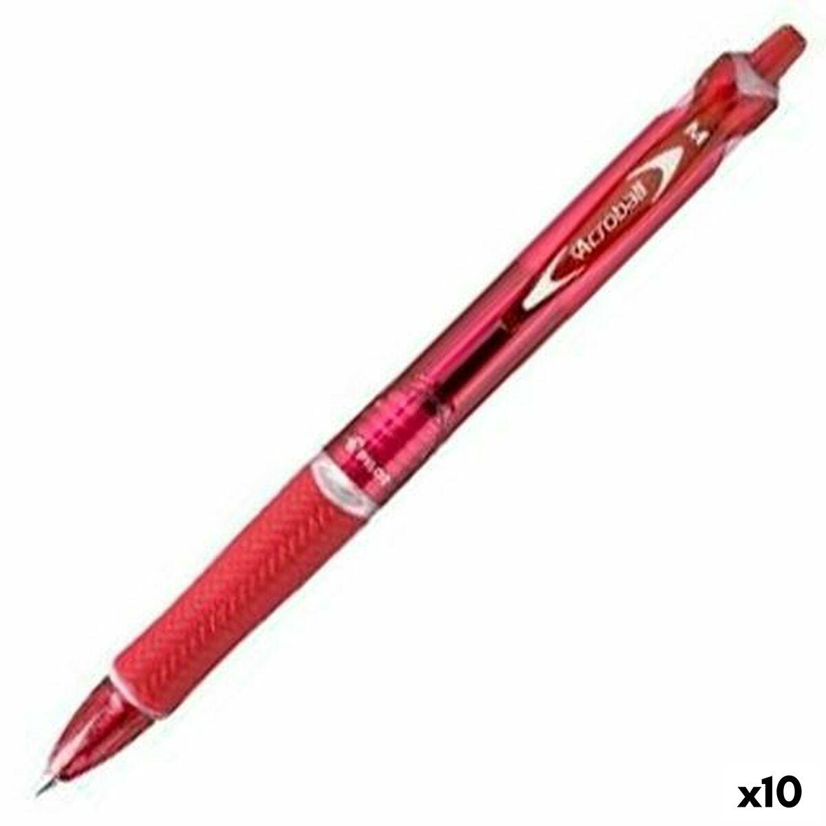 Kuglepen Pilot Acroball Rød 0,4 mm (10 enheder)