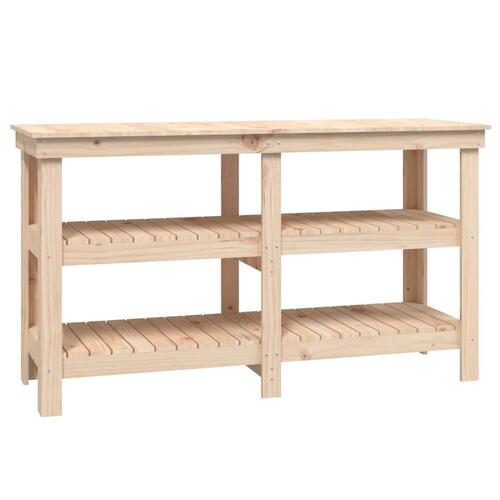 Arbejdsbord 142,5x50x80 cm massivt fyrretræ