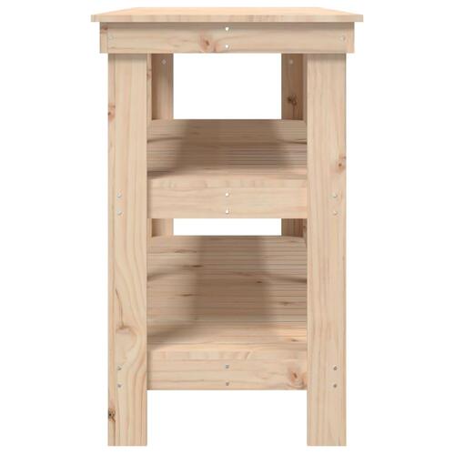 Arbejdsbord 142,5x50x80 cm massivt fyrretræ
