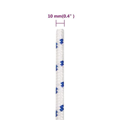 Tovværk til båd 10 mm 100 m polypropylen hvid