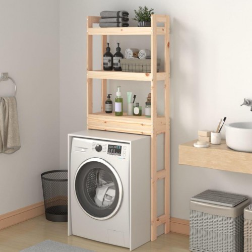 Toiletstativ 63x26x171 cm massivt fyrretræ