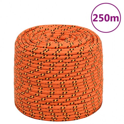 Flettet tovværk til båd 10 mm - 250 m polypropylen, orange