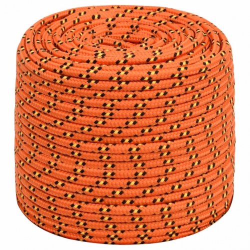 Flettet tovværk til båd 10 mm - 250 m polypropylen, orange