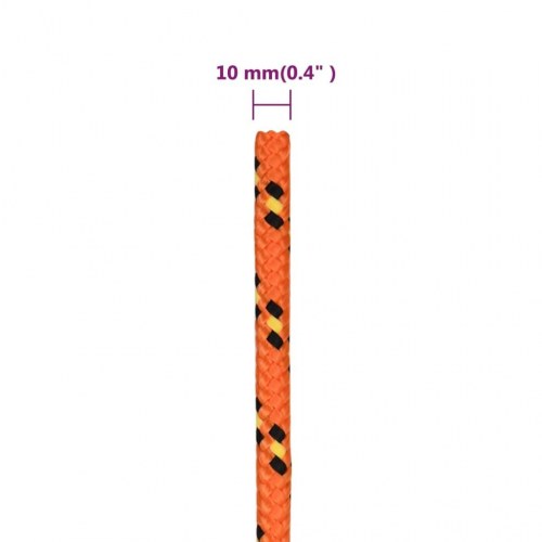 Flettet tovværk til båd 10 mm - 250 m polypropylen, orange
