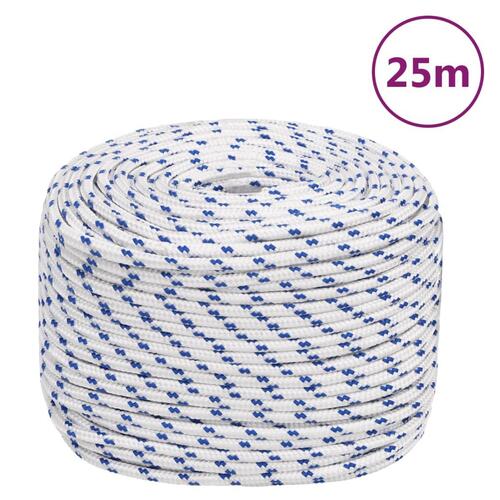 Tovværk til båd 10 mm 25 m polypropylen hvid