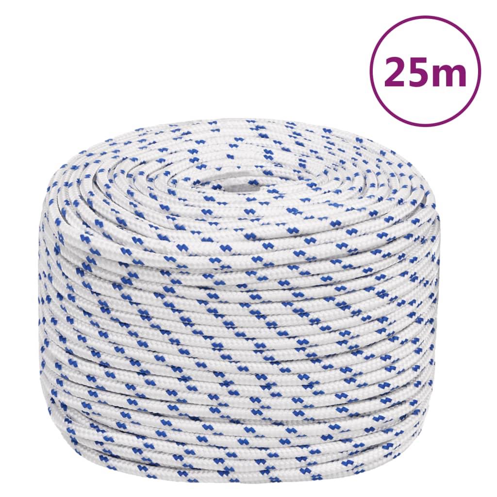 Tovværk til båd 10 mm 25 m polypropylen hvid