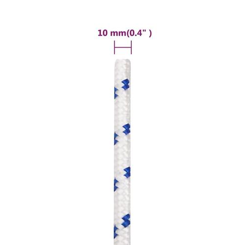 Tovværk til båd 10 mm 25 m polypropylen hvid