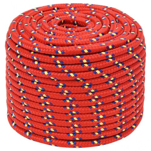 Tovværk til båd 14 mm 100 m polypropylen rød