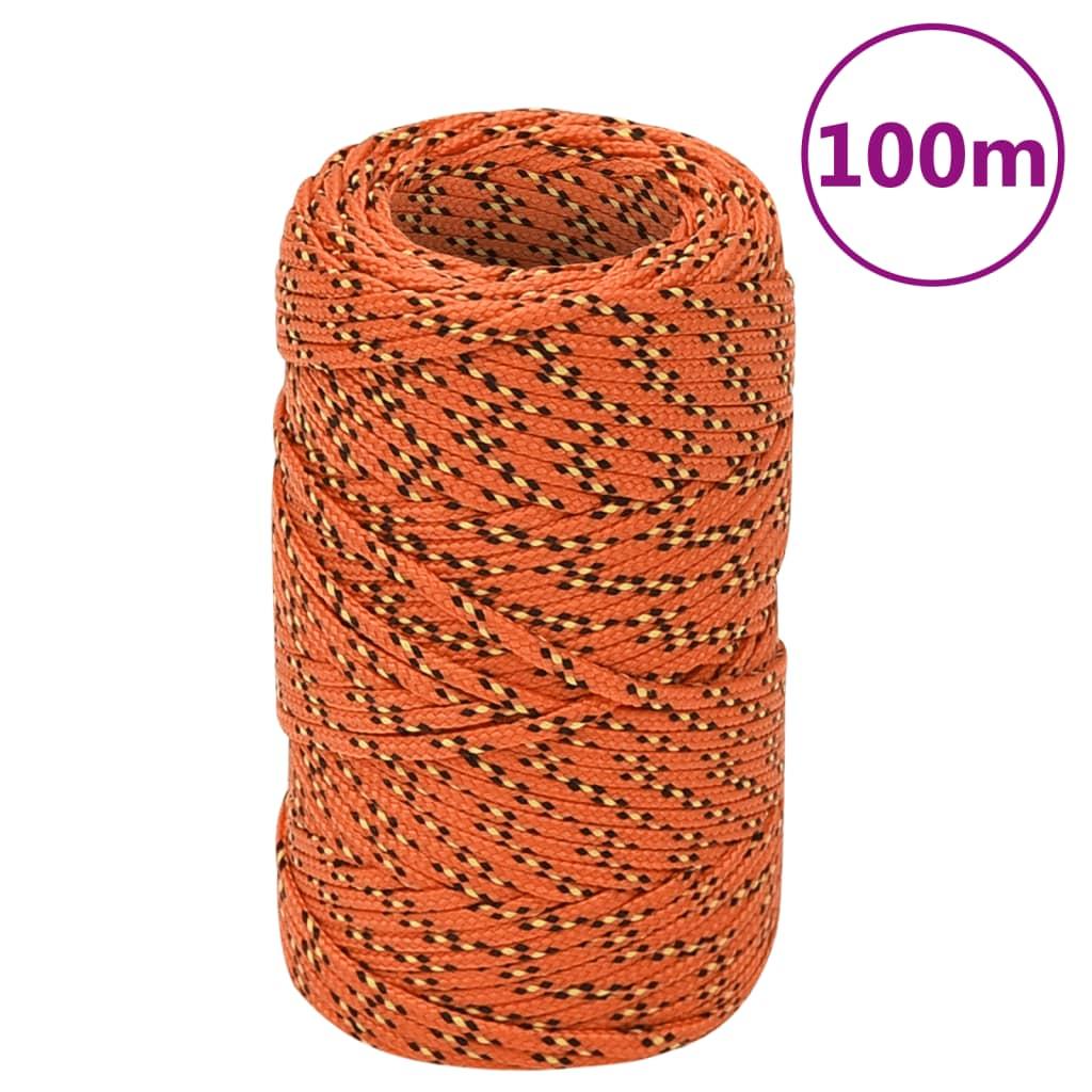 Tovværk til båd 2 mm 100 m polypropylen orange