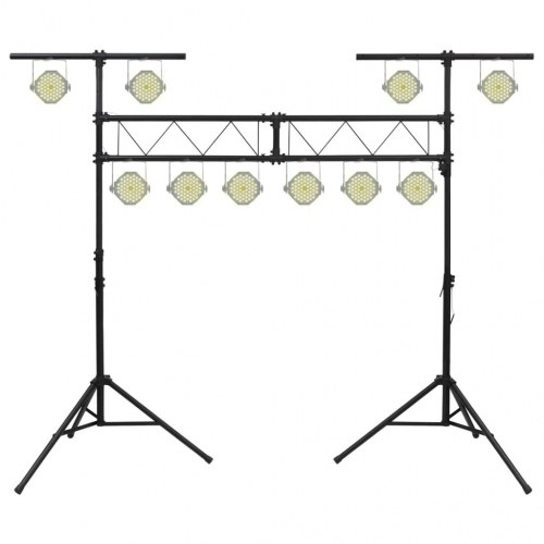 Lampestativ 338x115x(180-300) cm stål sort