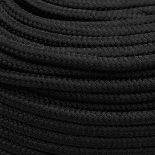 Tovværk til båd 6 mm 100 m polypropylen sort