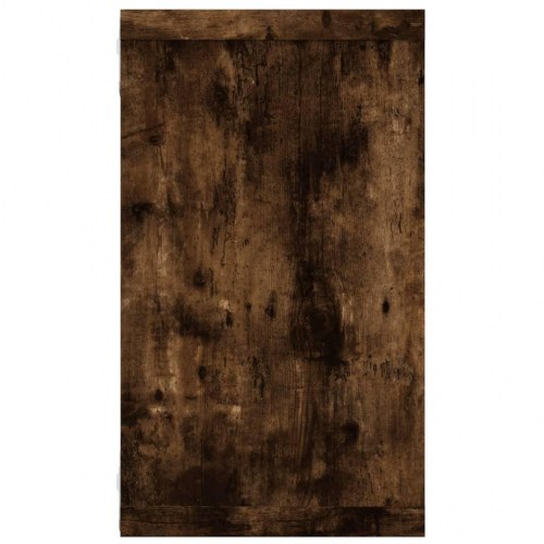 Væghylder 2 stk. - 80 × 15 × 26,5 cm i konstrueret træ, røget egetræ