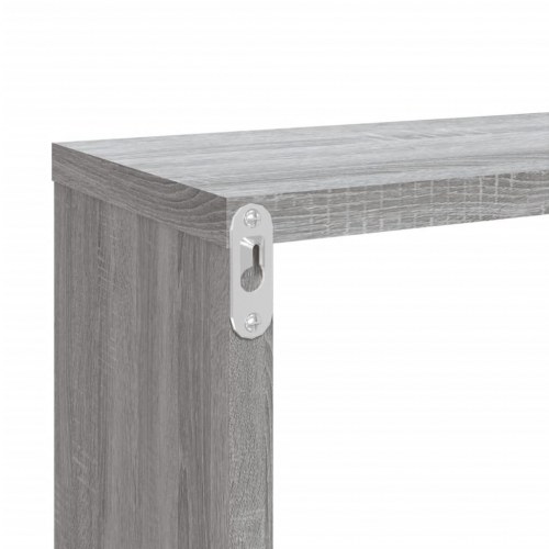 Væghylder 2 stk. - 80×15×26,5 cm i konstrueret træ, grå sonoma-eg