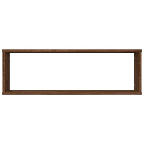 Væghylder 2 stk. - 80×15×26,5 cm i brunt egetræslook