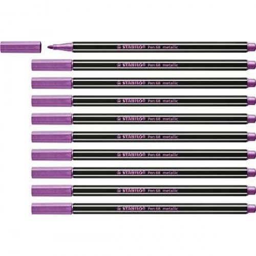 Stabilo Pen 68 Metallic marker - pink, 10 stk.